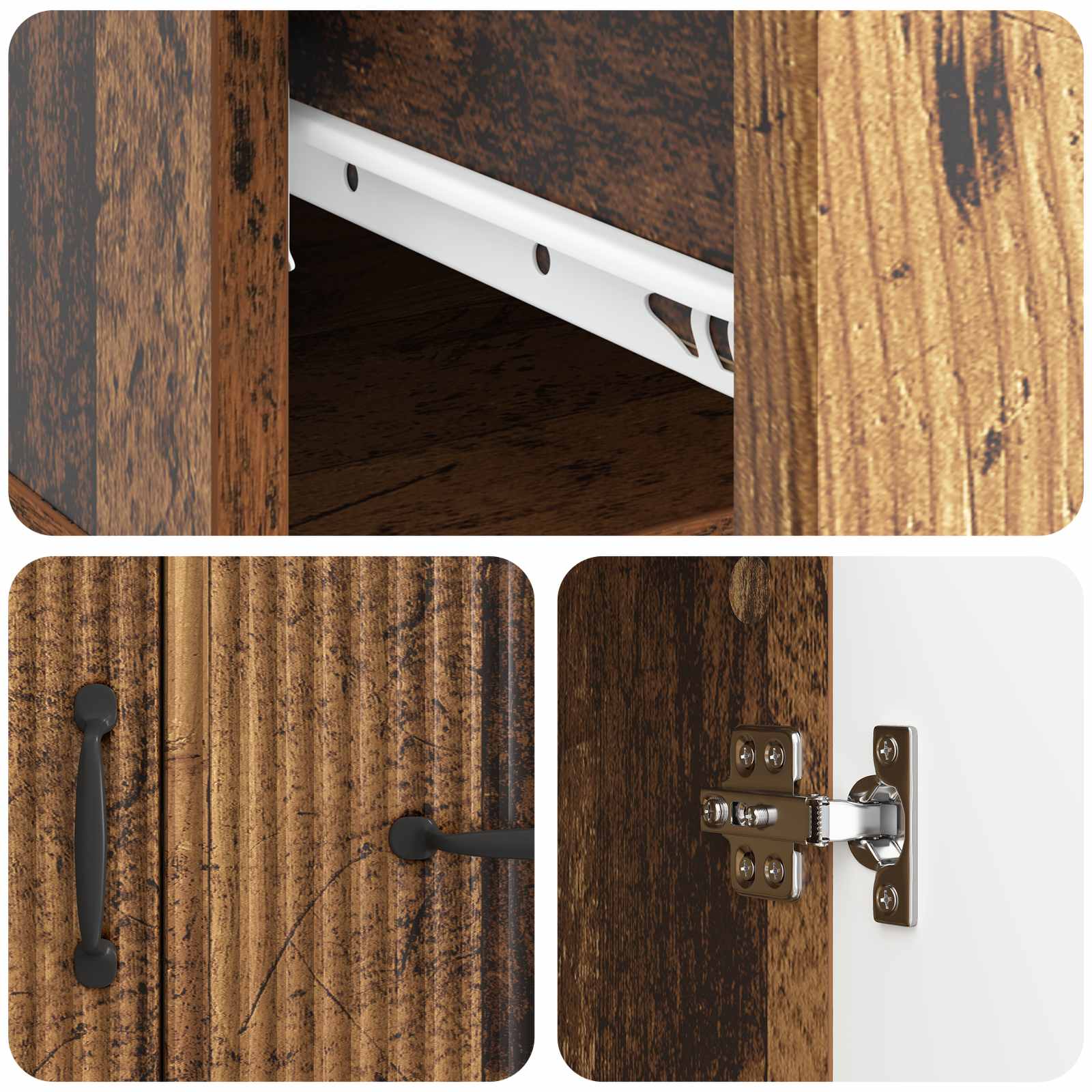 Strani šal s predalom Star les 66 x 34,5 x 87 cm Inženirski les - slika 7