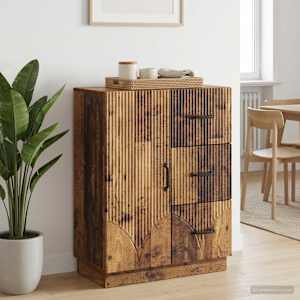 Servírovací skříň se zásuvkou Staré dřevo 66 x 34,5 x 87 cm - obrázek 1