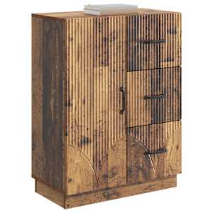 Servírovací skříň se zásuvkou Staré dřevo 66 x 34,5 x 87 cm - obrázek 3