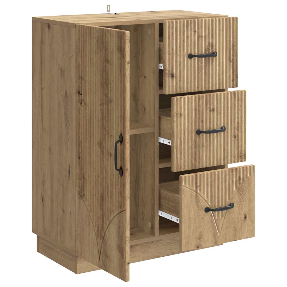Sideboard 66 x 34,5 x 87 cm Konstrueret træ - Billede 5