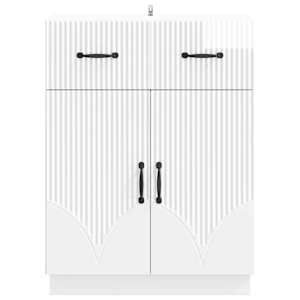 Servírovací skříň Bílá s vysokým leskem 66 x 34,5 x 87 cm - obrázek 6