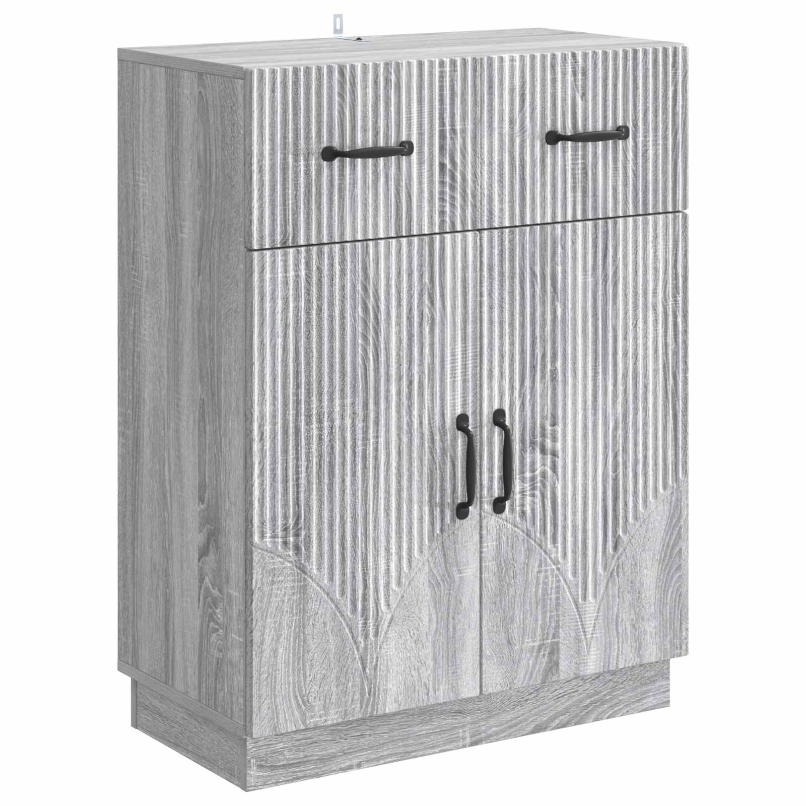 vidaXL Bufet cu sertar Sonoma gri 66 x 34,5 x 87 cm Lemn prelucrat