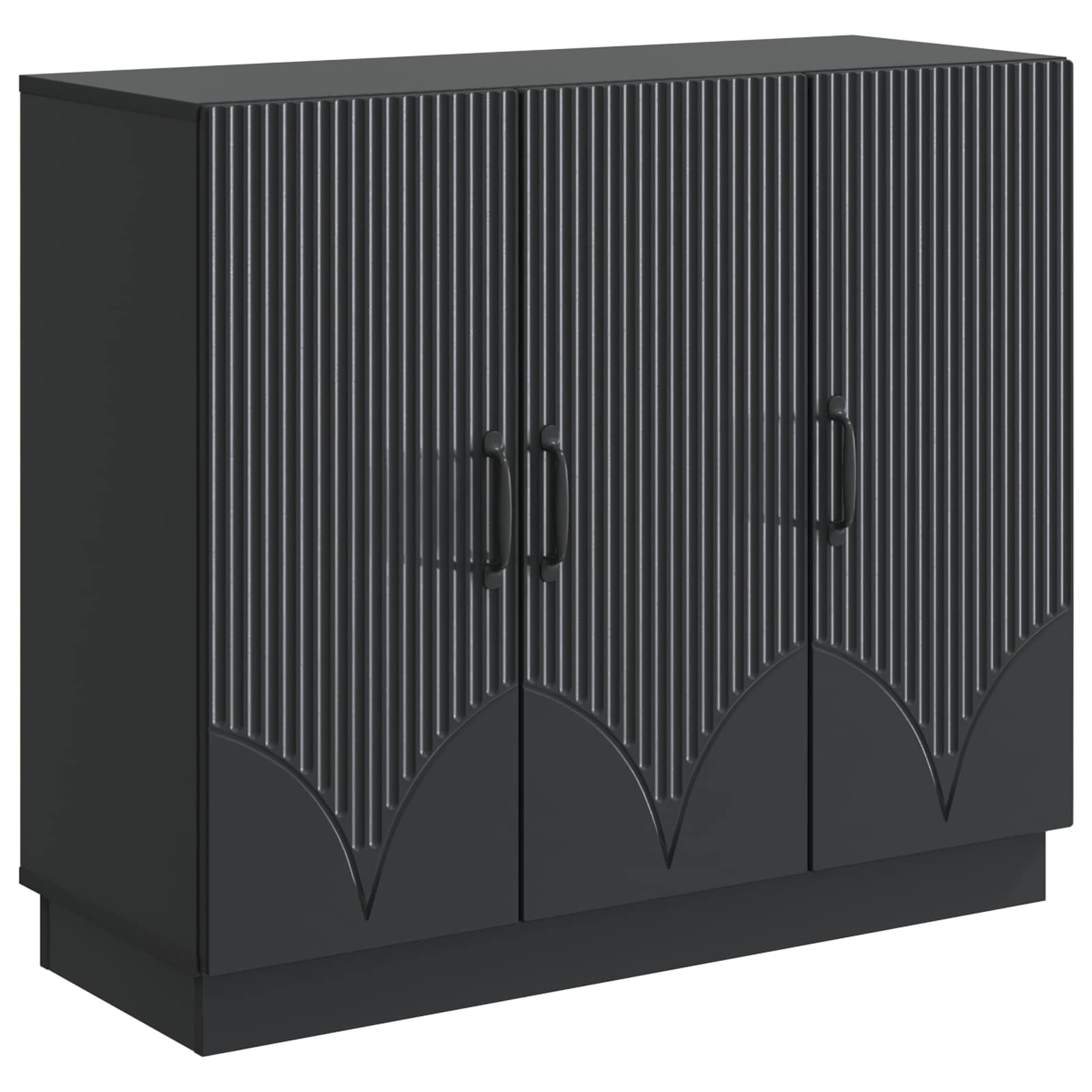 vidaXL Bufet Negru 89 x 34,5 x 77 cm Lemn prelucrat