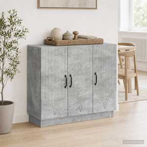 Servírovací skříň Betonově šedá 89 x 34,5 x 77 cm - obrázek 1