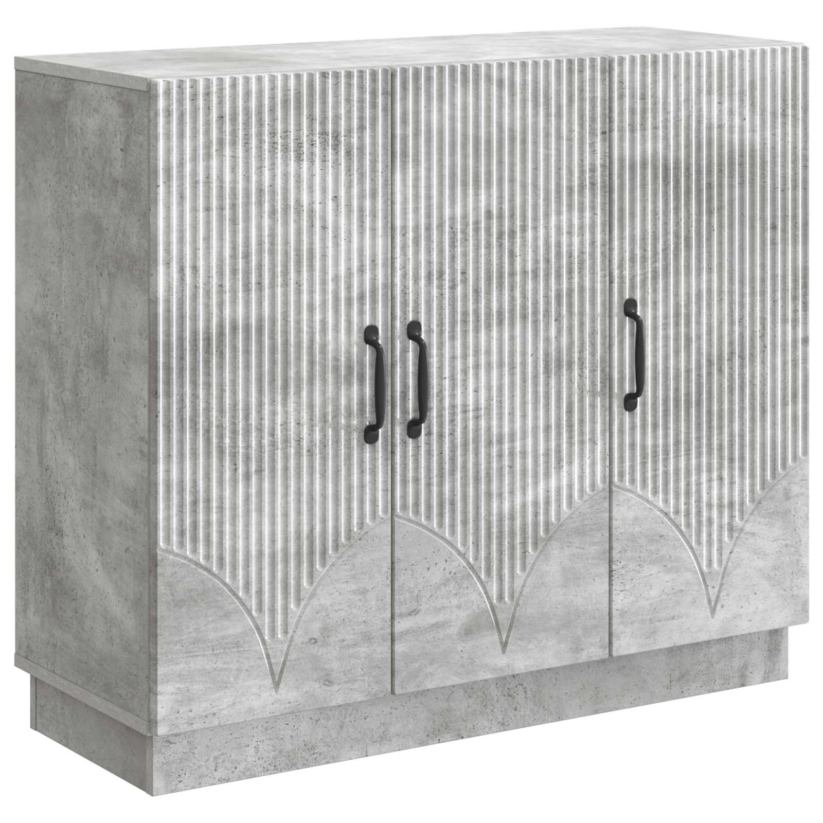 Dressoir Betongrijs 89 x 34,5 x 77 cm Bewerkt hout