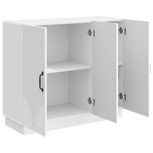 Servírovací skříň Bílá s vysokým leskem 89 x 34,5 x 77 cm - obrázek 5