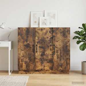 Servírovací skříň Kouřový dub 89 x 34,5 x 77 cm - obrázek 4