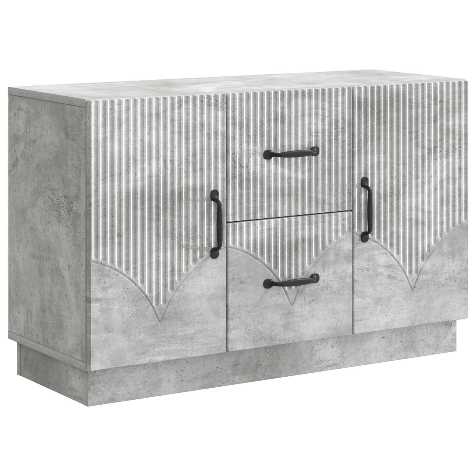 vidaXL Bufet cu sertar Gri Beton 89 x 34,5 x 57 cm Lemn prelucrat
