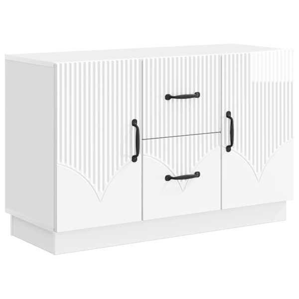 vidaXL K&otilde;ide sahtliga K&otilde;rgl&auml;ikega valge 89 x 34,5 x 57 cm Tehispuit