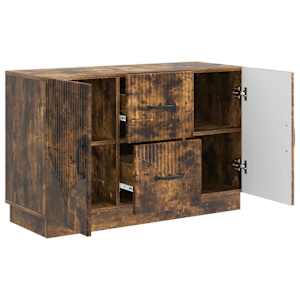 Servírovací skříň se zásuvkou Kouřový dub 89 x 34,5 x 57 cm - obrázek 3