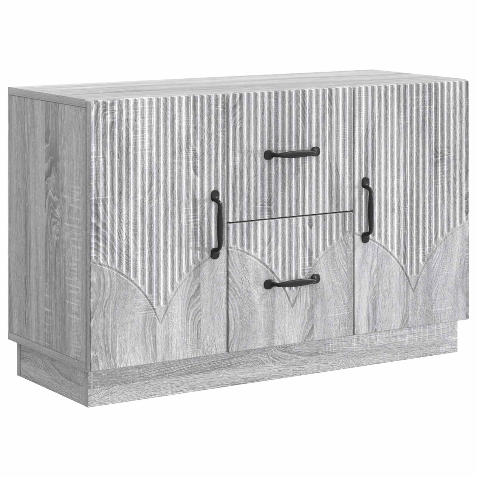 vidaXL Bufet cu sertar Sonoma gri 89 x 34,5 x 57 cm Lemn prelucrat