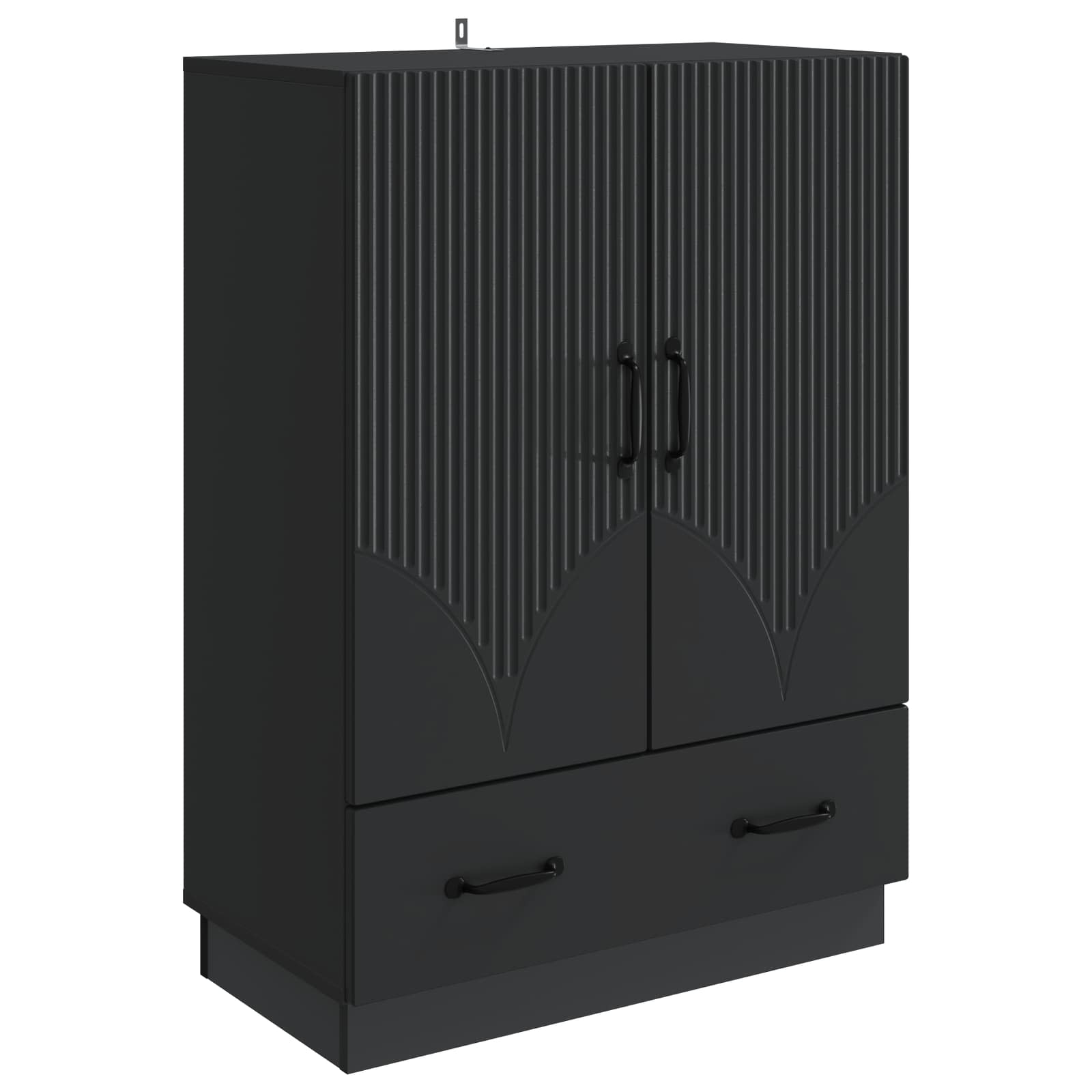 vidaXL Bufet cu sertar Negru 66 x 34,5 x 92 cm Lemn prelucrat