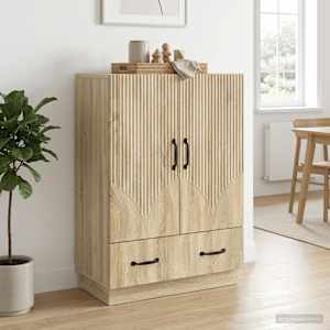 Servírovací skříň Dub sonoma 66 x 34,5 x 92 cm Kompozitní dřevo - obrázek 1