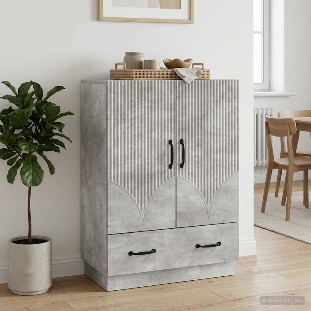 vidaXL Sivupöytä Betoninharmaa 66 x 34,5 x 92 cm Tekninen puu