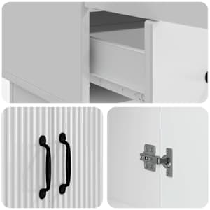 Servírovací skříň Bílá s vysokým leskem 66 x 34,5 x 92 cm - obrázek 6