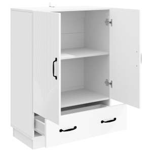Servírovací skříň Bílá s vysokým leskem 66 x 34,5 x 92 cm - obrázek 2