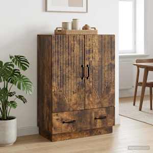 Servírovací skříň se zásuvkou Kouřový dub 66 x 34,5 x 92 cm - obrázek 3