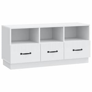 TV omarica s predalom Bela 102 x 34,5 x 47 cm Inženirski les