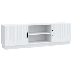 vidaXL Telerikapp Valge 150 x 31 x 47 cm Tehispuit