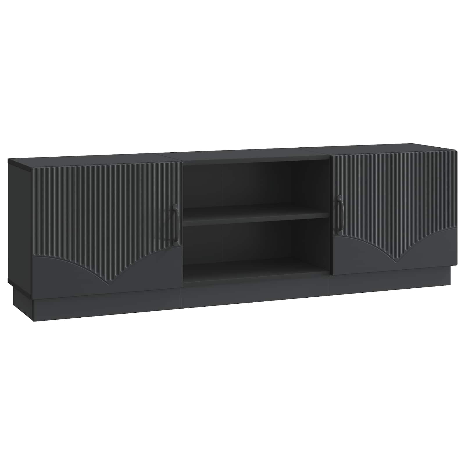 vidaXL Cabinet TV Negru 150 x 31 x 47 cm Lemn prelucrat
