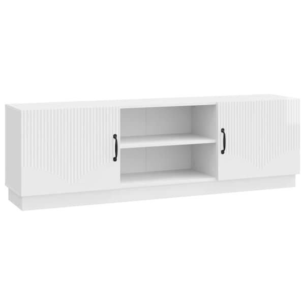 vidaXL Telerikapp K&otilde;rgl&auml;ikega valge 150 x 31 x 47 cm Tehispuit