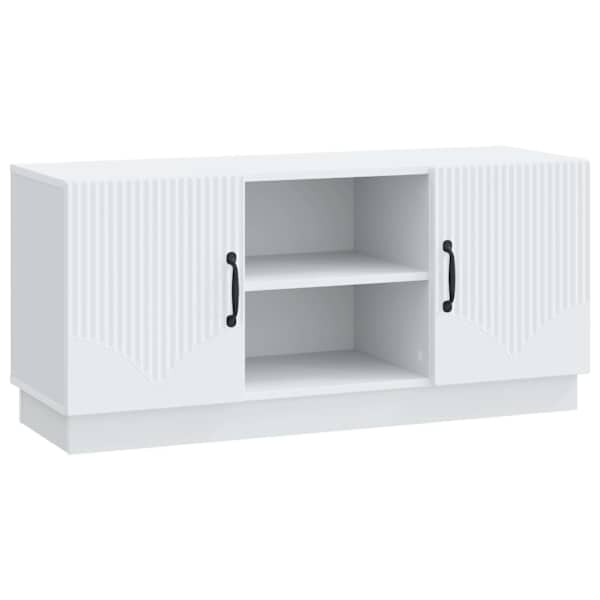 vidaXL Telerikapp Valge 102 x 34,5 x 47 cm Tehispuit
