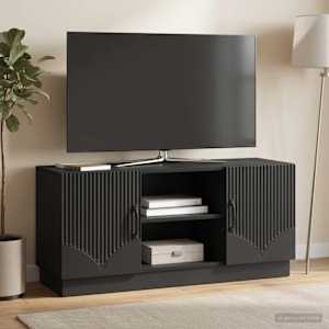 TV omarica Črna 102 x 34,5 x 47 cm Inženirski les