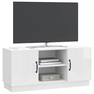 Televizní skříň Bílá s vysokým leskem 102 x 34,5 x 47 cm - obrázek 3