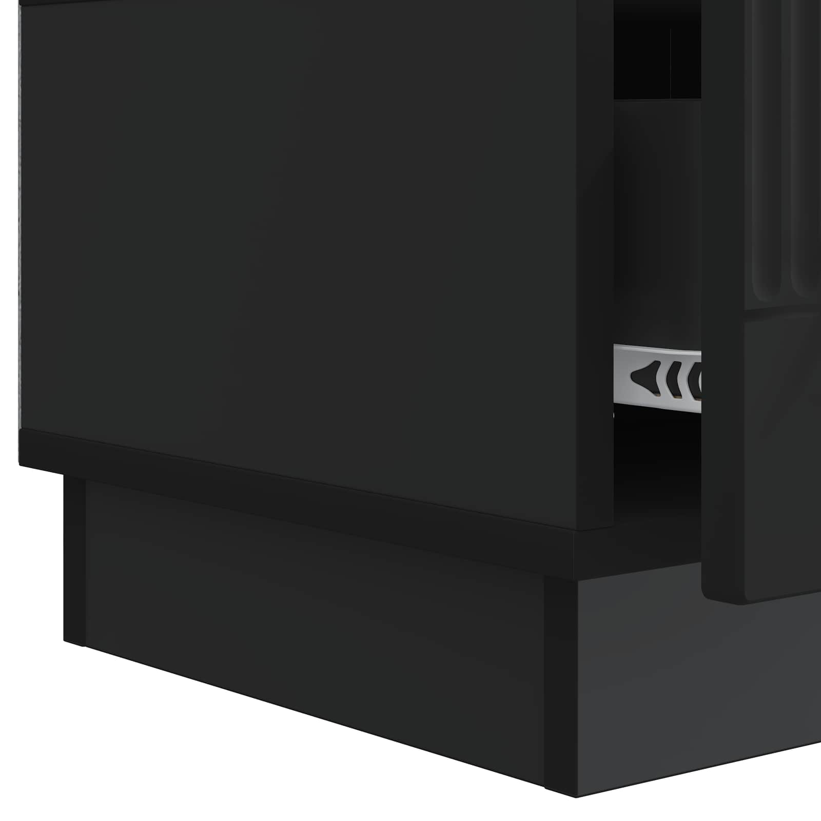 TV-kaappi laatikon kanssa Musta 147 x 34,5 x 27 cm Tekninen puu - Image 7