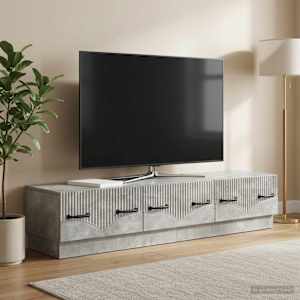 TV omarica Betonsko siva 147 x 34,5 x 27 cm Inženirski les