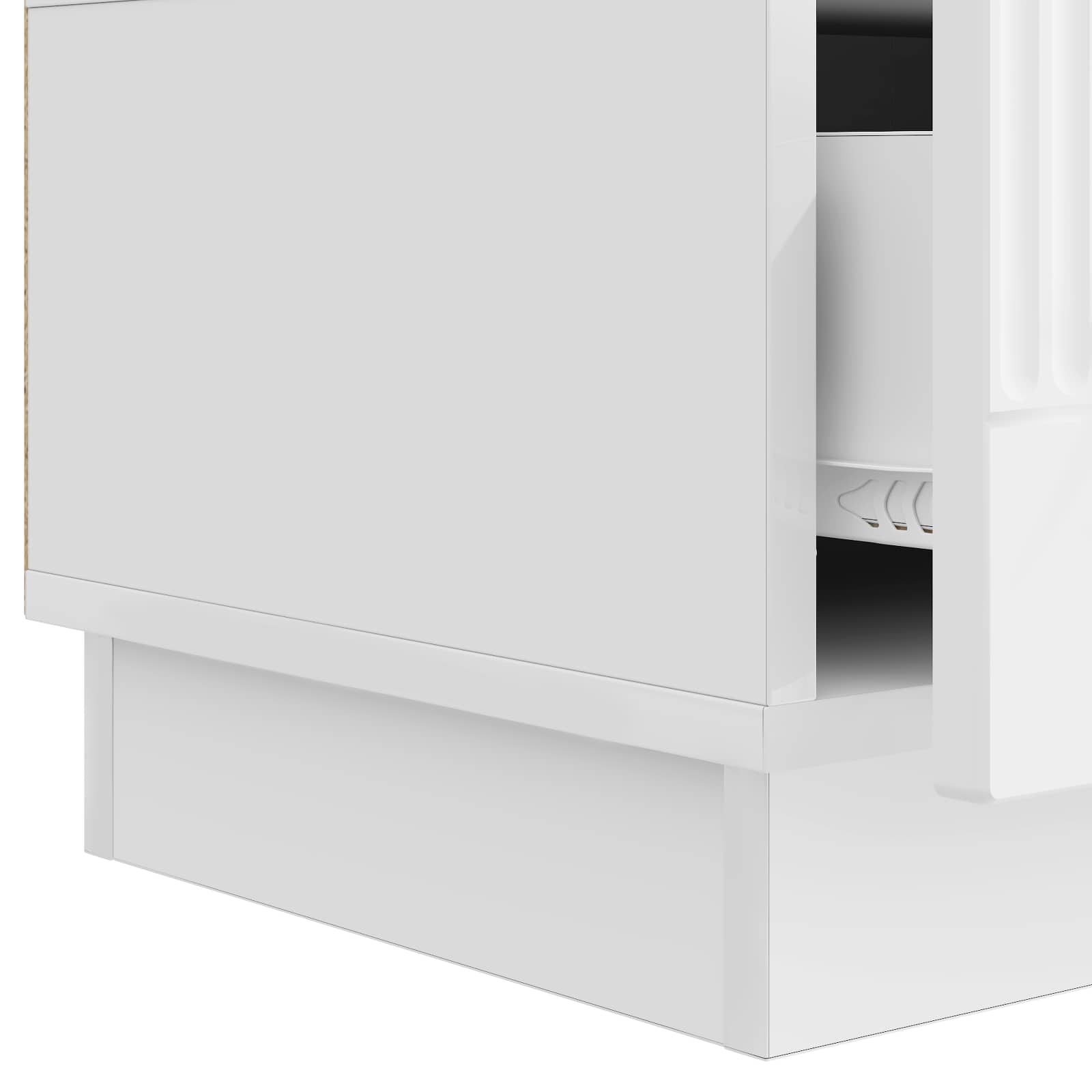 TV-kaappi Korkeakiiltoinen valkoinen 147 x 34,5 x 27 cm - Image 7