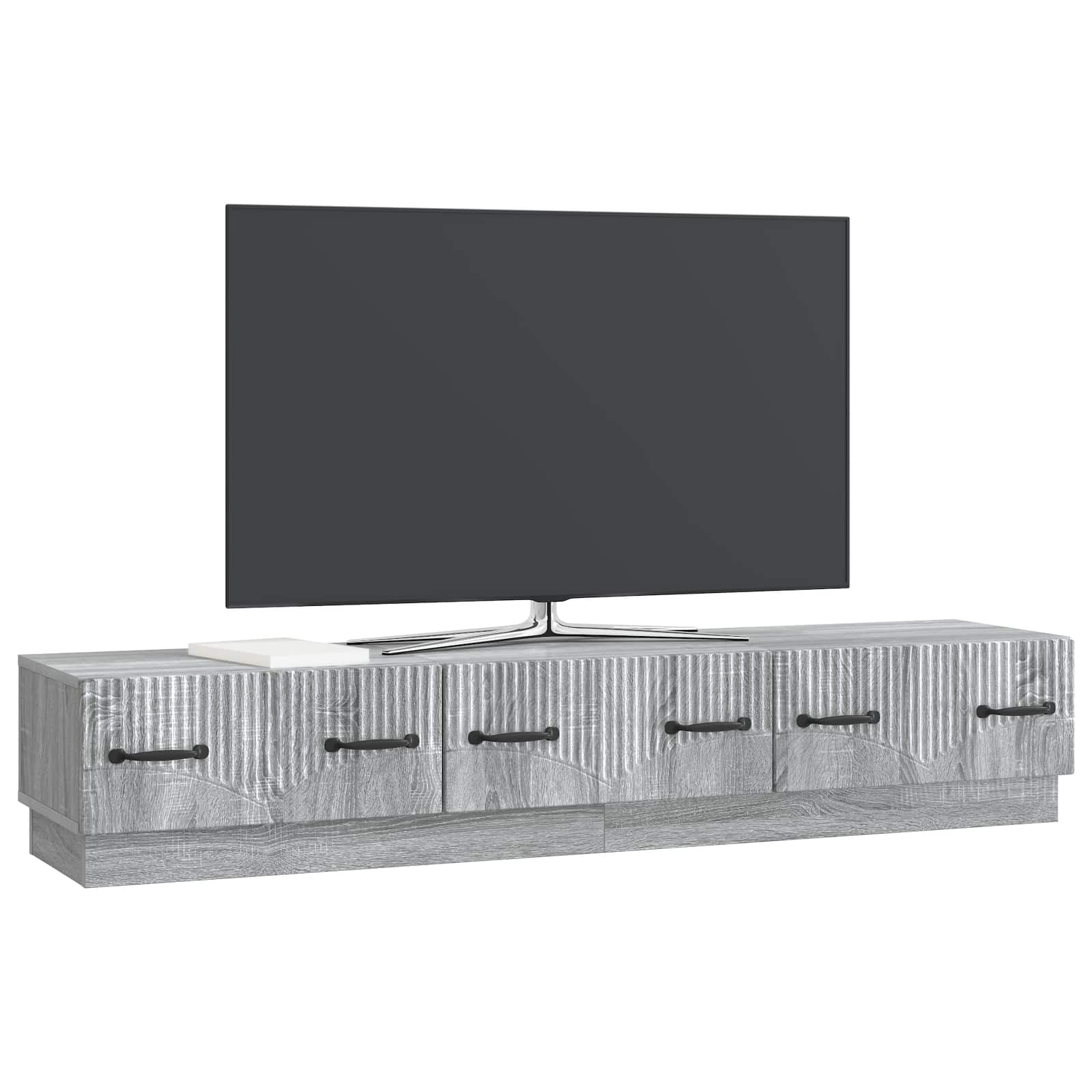 TV-kaappi Harmaa sonoma 147 x 34,5 x 27 cm Tekninen puu - Image 2