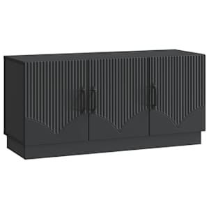 vidaXL Telerikapp Must 99 x 34,5 x 47 cm Tehispuit