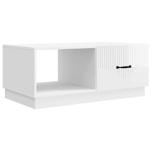 vidaXL Kohvilaud K&otilde;rgl&auml;ikega valge 90 x 50 x 37 cm Tehispuit