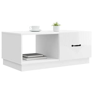 Konferenční stolek Bílá s vysokým leskem 90 x 50 x 37 cm - obrázek 2