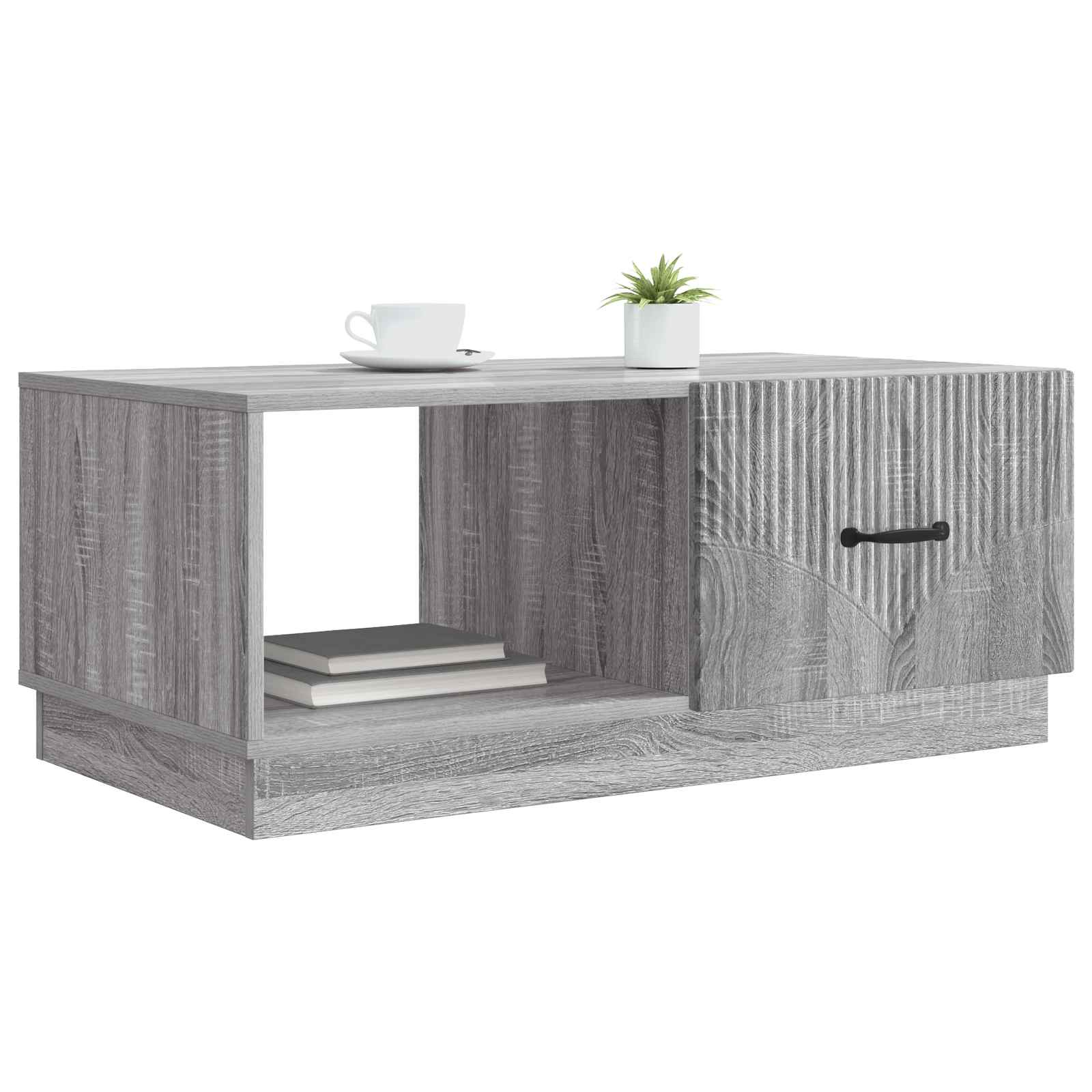 Klubska miza Siva Sonoma 90 x 50 x 37 cm Inženirski les - slika 2
