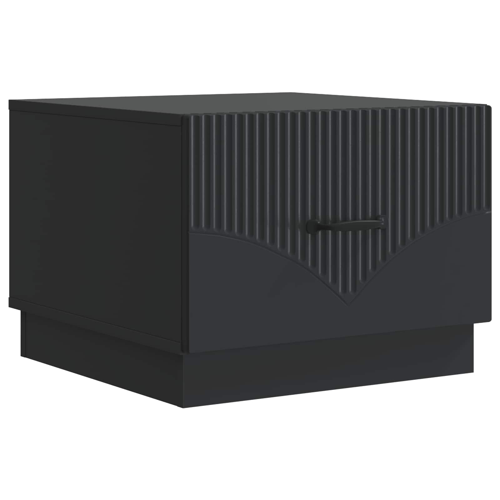 vidaXL Masă de cafea cu sertar Negru 49 x 50 x 37 cm Lemn prelucrat