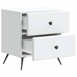 Noční skříňka 2 pcs Bílá 43 x 34,5 x 47,5 cm Kompozitní dřevo - obrázek 6