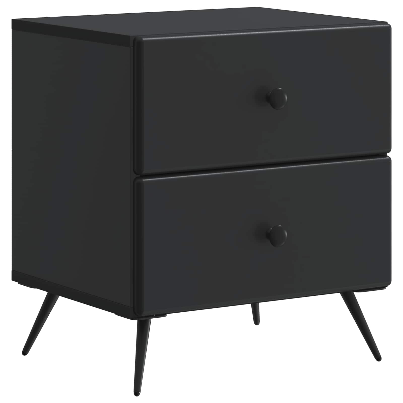 vidaXL Dulap de noapte Negru 43 x 34,5 x 47,5 cm Lemn prelucrat