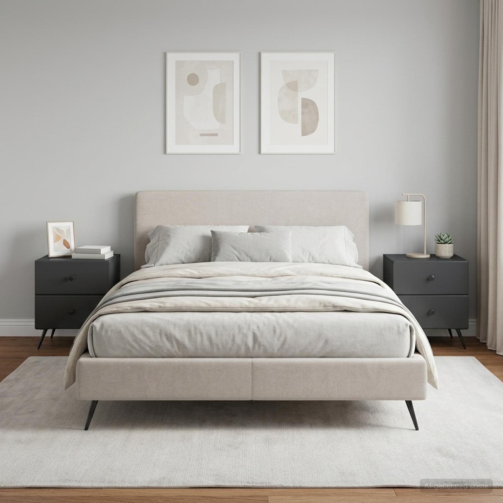 Κομοδίνο 2 pcs Μαύρο 43 x 34,5 x 47,5 εκ Επεξεργασμένο Ξύλο