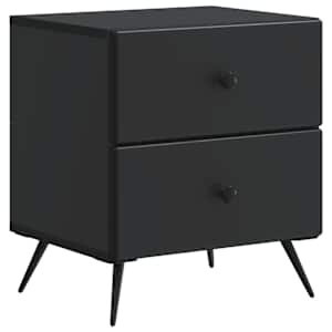 Noční skříňka 2 pcs Černá 43 x 34,5 x 47,5 cm Kompozitní dřevo - obrázek 5
