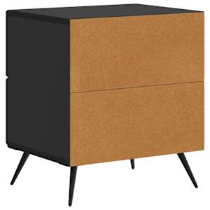 Noční skříňka 2 pcs Černá 43 x 34,5 x 47,5 cm Kompozitní dřevo - obrázek 9