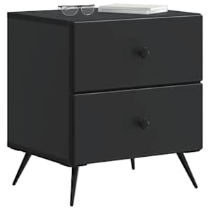 Noční skříňka 2 pcs Černá 43 x 34,5 x 47,5 cm Kompozitní dřevo - obrázek 3