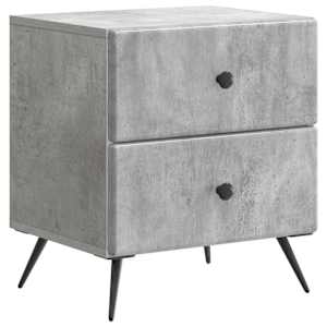 Noční skříňka 2 pcs Betonově šedá 43 x 34,5 x 47,5 cm - obrázek 5