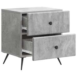 Noční skříňka 2 pcs Betonově šedá 43 x 34,5 x 47,5 cm - obrázek 6