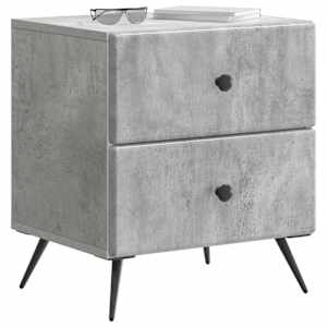 Noční skříňka 2 pcs Betonově šedá 43 x 34,5 x 47,5 cm - obrázek 3