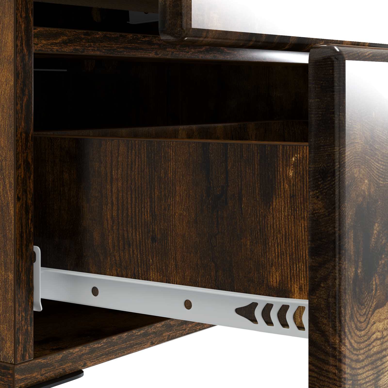 Nočna omarica Dimljen hrast 43 x 34,5 x 47,5 cm Inženirski les - slika 8