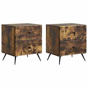 Nočna omarica 2 pcs Dimljen hrast 43 x 34,5 x 47,5 cm