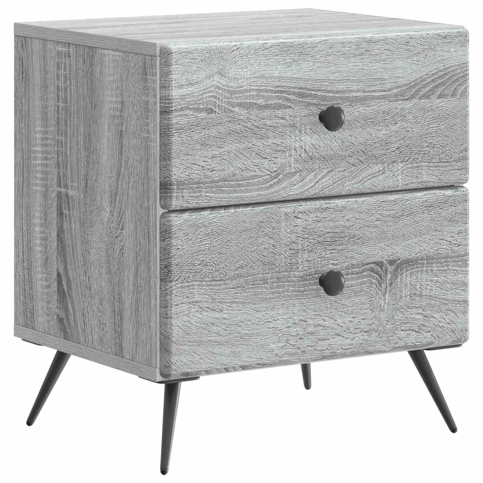 vidaXL Dulap de noapte Sonoma gri 43 x 34,5 x 47,5 cm Lemn prelucrat
