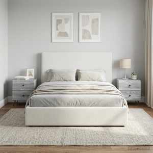 Nočna omarica s predalom 2 pcs Siva Sonoma 43 x 34,5 x 47,5 cm